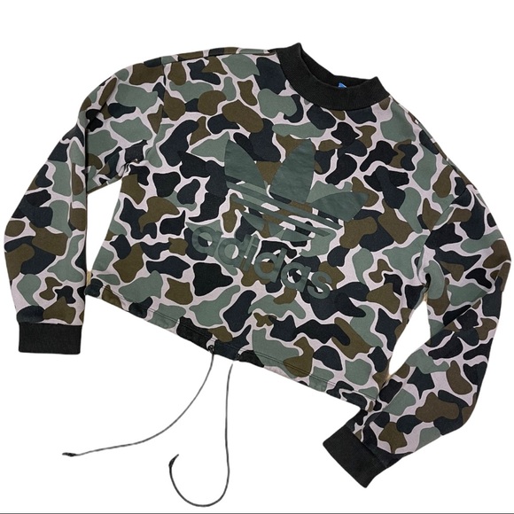 Adidas Lightweight Cropped Sweatshirt - Picture 1 of 2